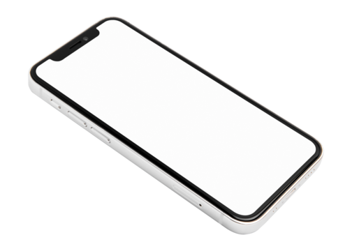 Smartphone white screen png mockup innovative future technology