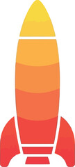 Vibrant rocket ship launching into space abstract design vector