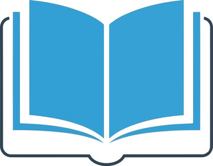 Open book icon symbol digital education learning concept vector