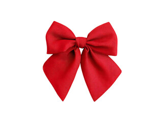 Elegant red bow isolated on black background perfect for gift wrapping design, Isolated On White Background, Png Transparent
