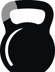 Kettlebell fitness icon strength training workout equipment vector