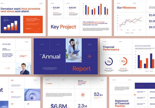 Business Financial Annual Report Presentation Template Slides