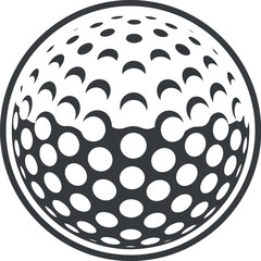 Abstract golf ball pattern vector icon silhouette sport graphic vector