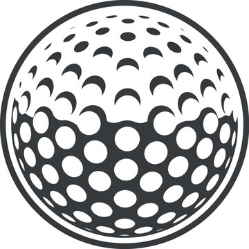 Abstract golf ball pattern vector icon silhouette sport graphic vector