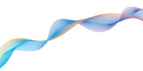 abstract multicolor gradient wave lines, flowing ribbon sine curves on white background for modern tech and music design.