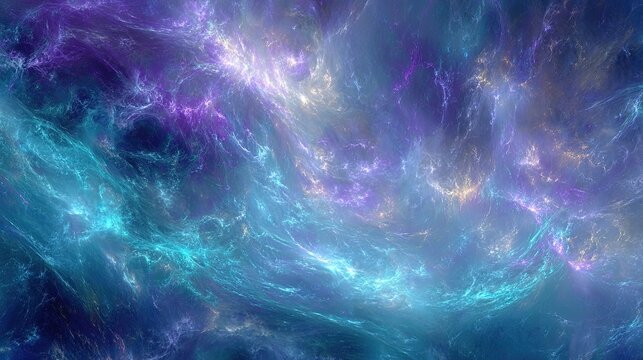 Vibrant Colorful Nebulae In Space