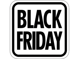 Fototapeta premium Black friday sale sign bold text graphic design, Isolated On White Background, Png Transparent
