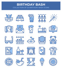 Birthday Bash. Collection of 25 Birthday Party Icons