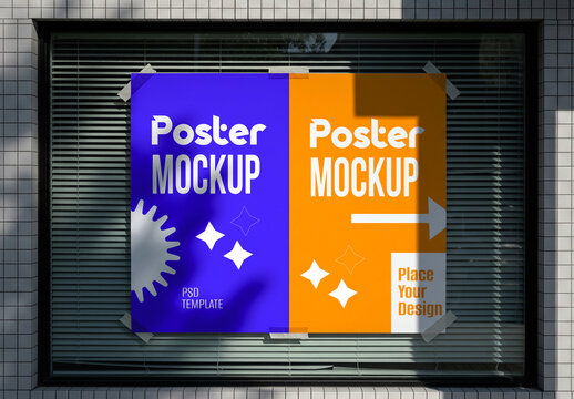 Street Storefront Billboard Poster Mockup