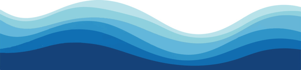 Abstract blue wave background illustration layered shades of ocean water perfect for website headers and graphic design