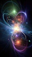 Naklejka premium Abstract Colorful Space Galaxy Twirling Light