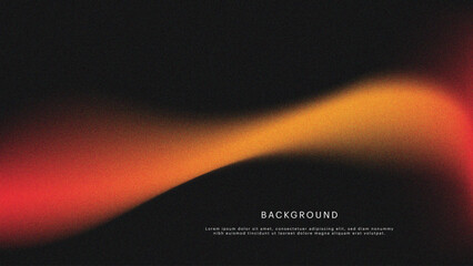 Abstract dark wavy gradient grainy texture background. vibrant color black backdrop noisy vector