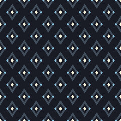 Elegant pattern abstract diamonds shapes background. Modern style fashion fabric design textile swatch women's dress men's shirt all over print block. Graphical illustration high resolution image.