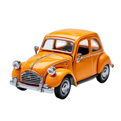 Orange vintage toy car (1)