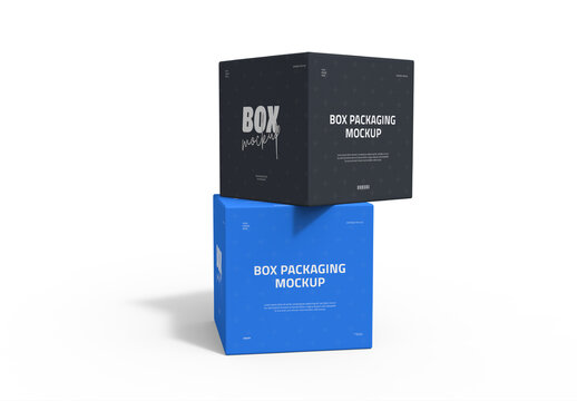 Box Packaging Mockup Set