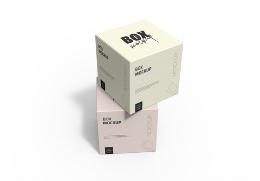 Stacked Box Mockup
