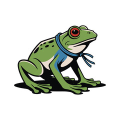frog on a white background
