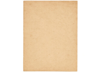 Old blank vintage paper parchment texture with aged brown grunge background, empty copy space, transparent isolated design