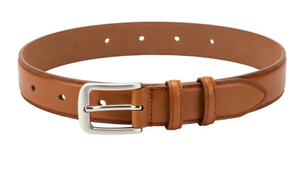 Polished leather accessory featuring a simple metallic clasp against a dark background