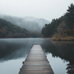 Fototapeta premium pier on the lake