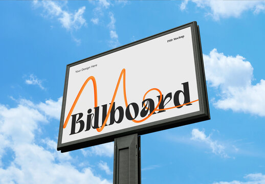 Outdoor Standing Billboard Mockup Template