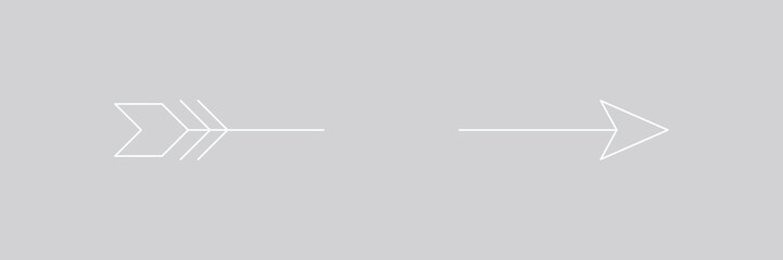 Minimal arrow divider collage element vector