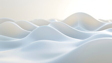 Smooth White Wavy Surface Abstract Background Minimalist Design Elegant