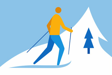 Person skiing hill