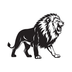 Obraz premium hungry lion vector illustration