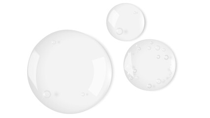 Transparent Liquid Drops with Air Bubbles