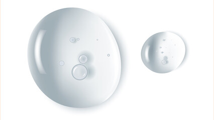 Transparent Liquid Drops with Air Bubbles