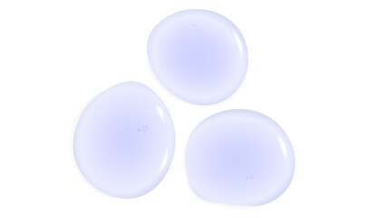 Gel serum texture. Clear skincare liquid drops. Isolated cosmetic product swatches.