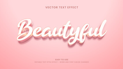 beautyful editable text effect 3d vector
