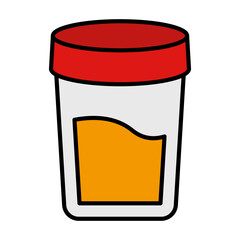 Orange protein drink icon. Vector.