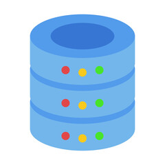 Data storage server icon. Vector.