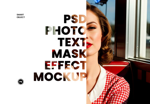 Cut Out Text Overlay Photo Effect