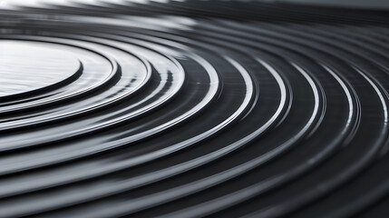 Abstract Gray Scale Circular Design with Depth and Modern Aesthetic