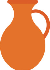 Minimalist ceramic jug icon with clean lines