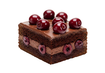 Delicious chocolate cherry cake ready to enjoy