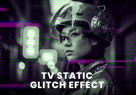 Tv Static Glitch Photo Effect