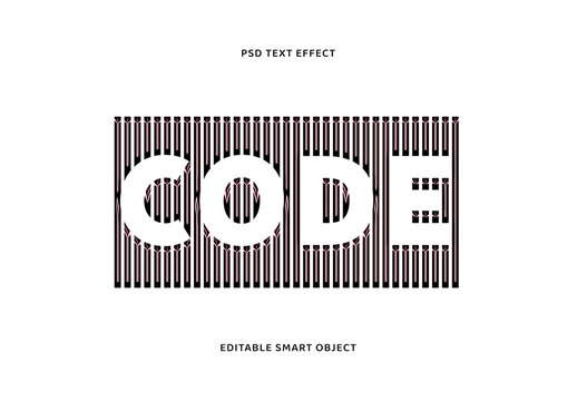 Barcode Text Effect