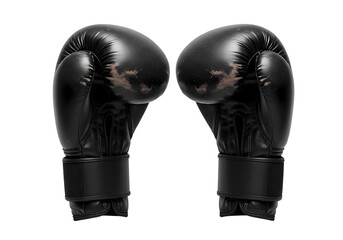 Powerful black boxing gloves ready for the fight