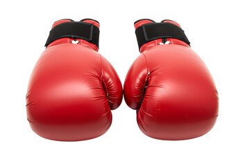 Red boxing gloves ready for intense training now