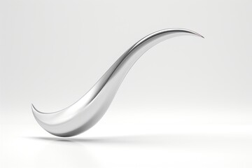 A curve silver metal line.