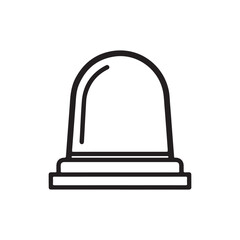 siren icon in trendy flat style isolated on white background, alarm symbol for your web site design, logo, app, outline vector illustration
