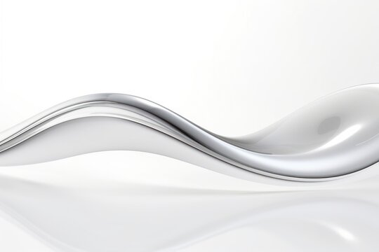 An abstract curve line backgrounds silver white.
