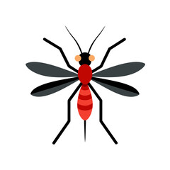 Detailed Mosquito Insect Vector Illustration for Pest Control and Health