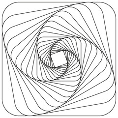 Geometric Spiral Line Art Background