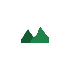 Lush Peaks A Minimalist Mountain Landscape in Green Hues for Nature Lovers