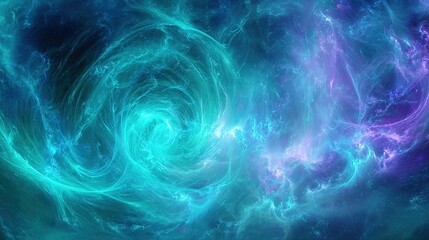 Obraz premium Abstract Colorful Twirling Nebula In Space